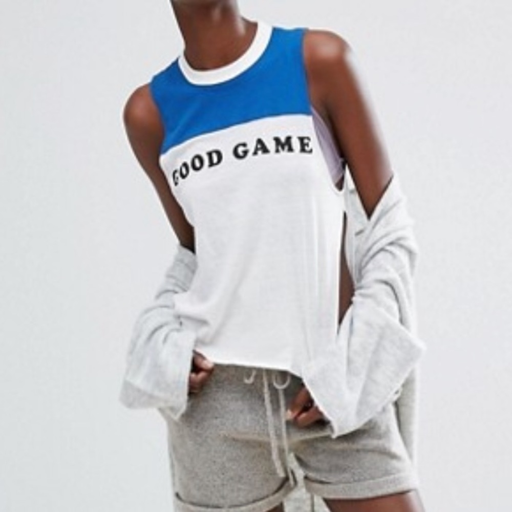 Free People Good Game ringer muscle tee